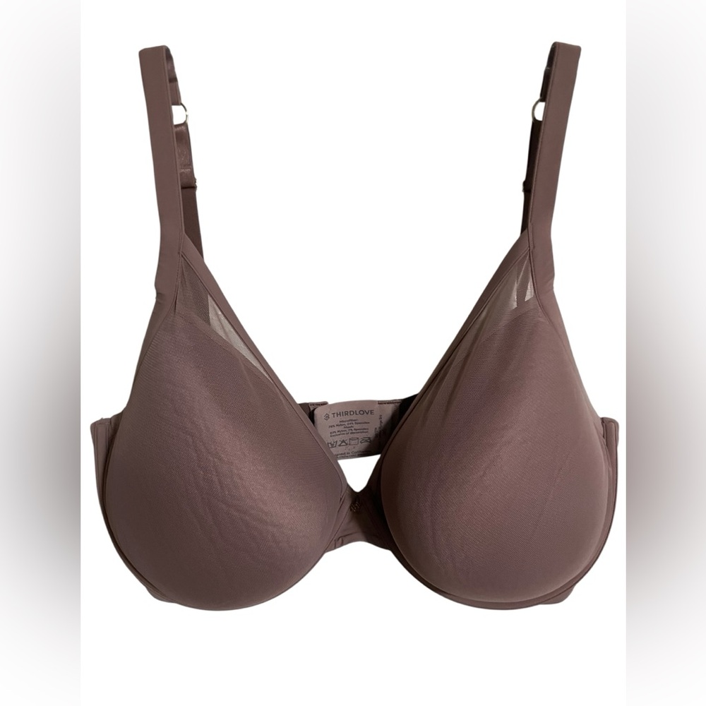 ThirdLove Classic 24/7 Contour Plunge Bra Plus Size 38G (4 D) Underwire Taupe